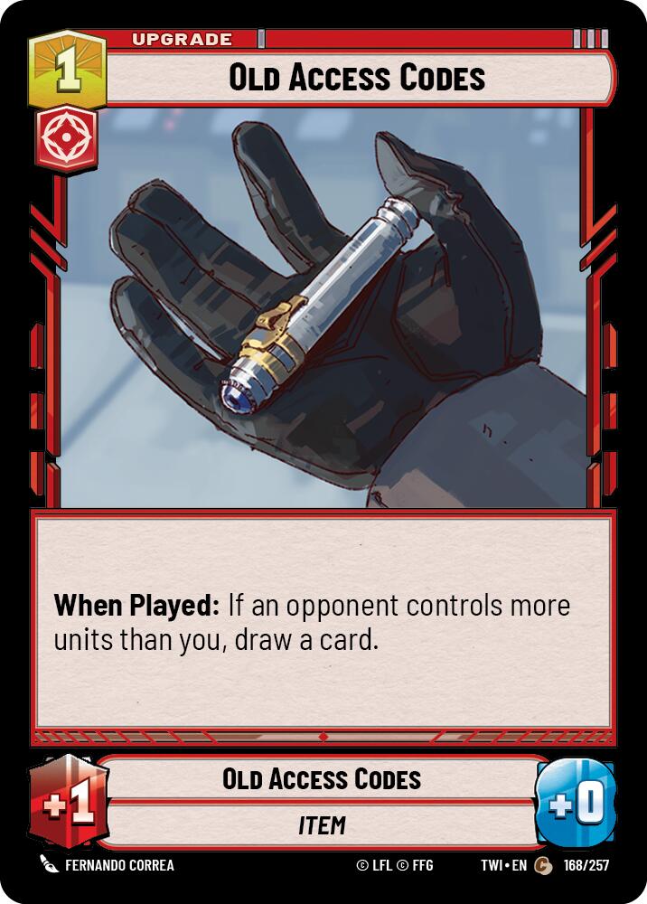 Old Access Codes (168/257) (168/257) [Twilight of the Republic] | Tabernacle Games