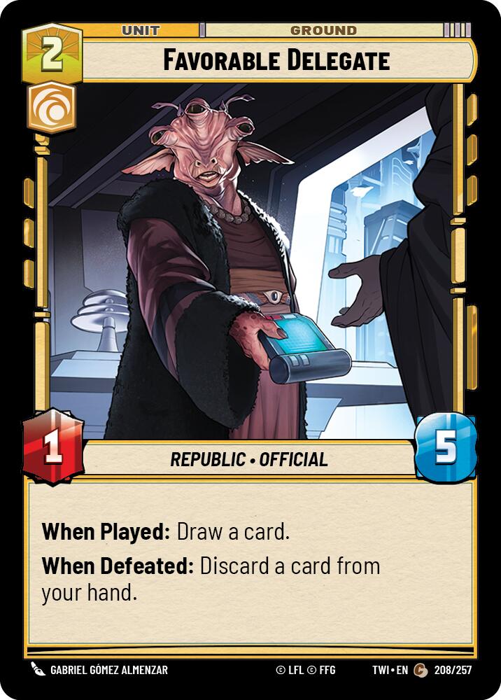 Favorable Delegate (208/257) (208/257) [Twilight of the Republic] | Tabernacle Games