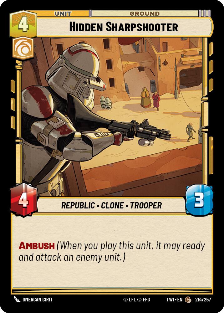 Hidden Sharpshooter (214/257) (214/257) [Twilight of the Republic] | Tabernacle Games