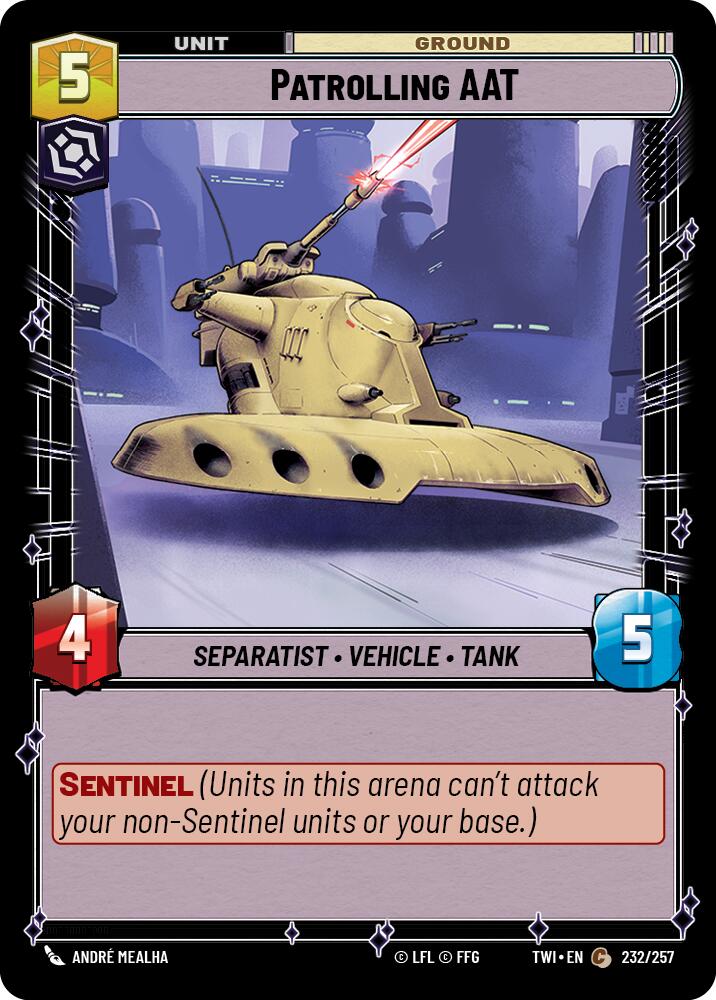 Patrolling AAT (232/257) (232/257) [Twilight of the Republic] | Tabernacle Games