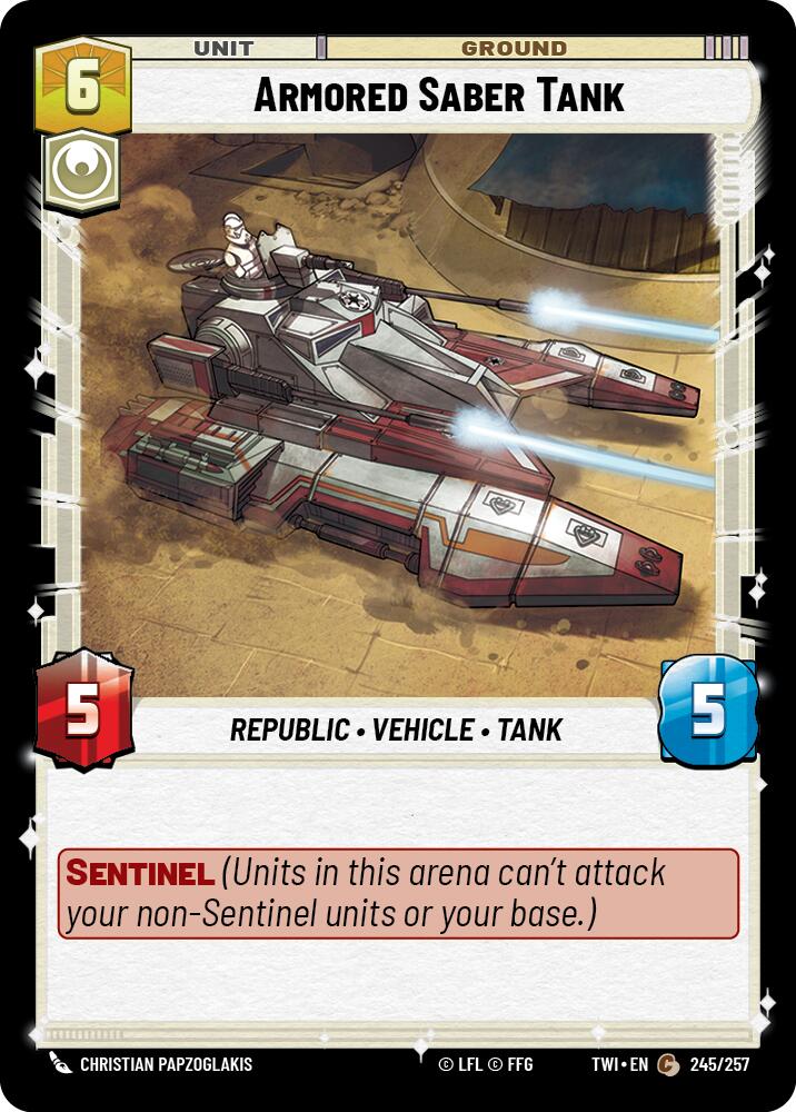 Armored Saber Tank (245/257) (245/257) [Twilight of the Republic] | Tabernacle Games