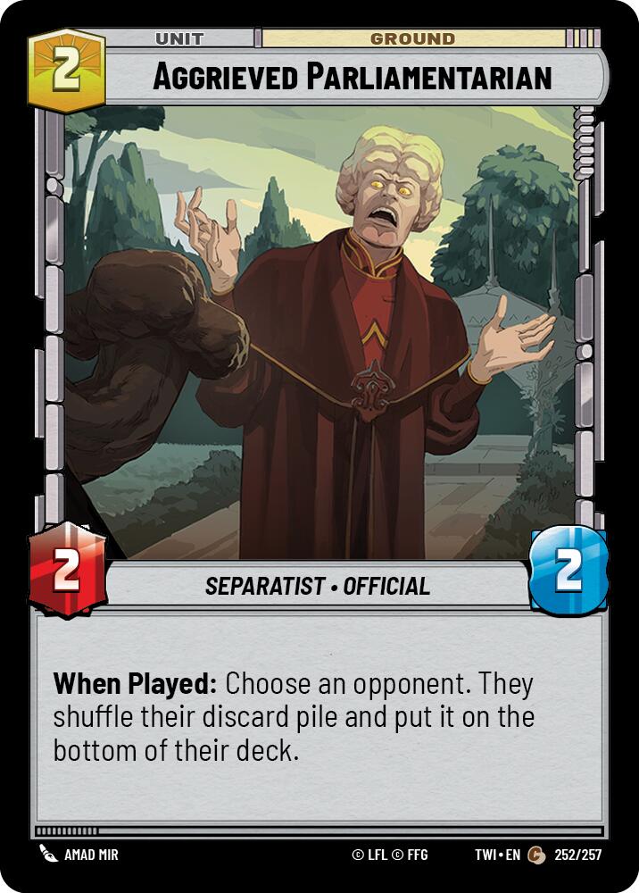 Aggrieved Parliamentarian (252/257) (252/257) [Twilight of the Republic] | Tabernacle Games