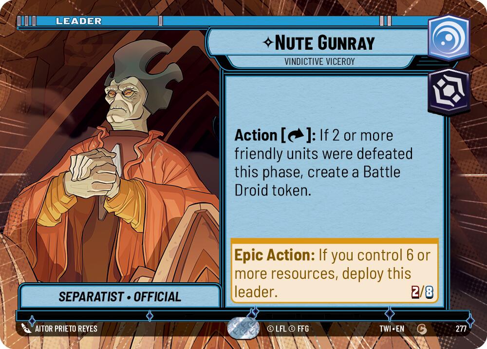 Nute Gunray - Vindictive Viceroy (277) (Hyperspace) (277) [Twilight of the Republic] | Tabernacle Games
