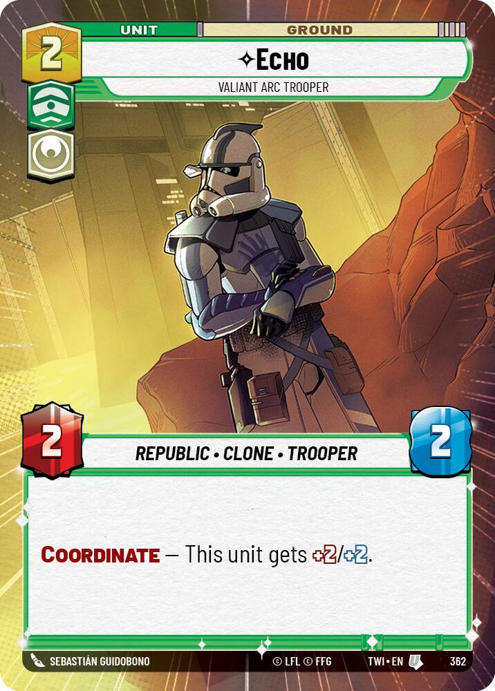 Echo - Valiant ARC Trooper (362) (Hyperspace) (362) [Twilight of the Republic] | Tabernacle Games
