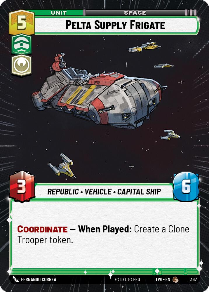 Pelta Supply Frigate (367) (Hyperspace) (367) [Twilight of the Republic] | Tabernacle Games