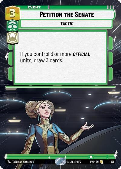 Petition the Senate (371) (Hyperspace) (371) [Twilight of the Republic] | Tabernacle Games
