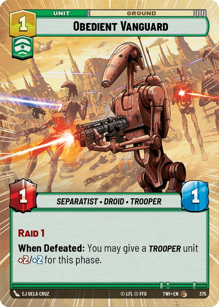 Obedient Vanguard (375) (Hyperspace) (375) [Twilight of the Republic] | Tabernacle Games