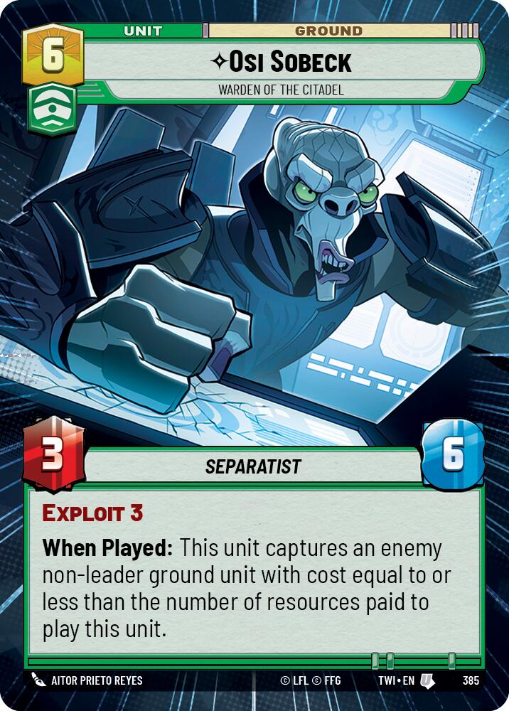 Osi Sobeck - Warden of the Citadel (385) (Hyperspace) (385) [Twilight of the Republic] | Tabernacle Games