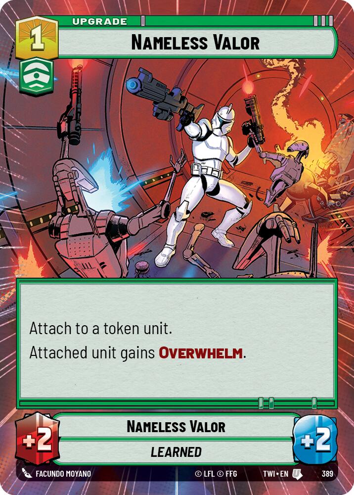 Nameless Valor (389) (Hyperspace) (389) [Twilight of the Republic] | Tabernacle Games