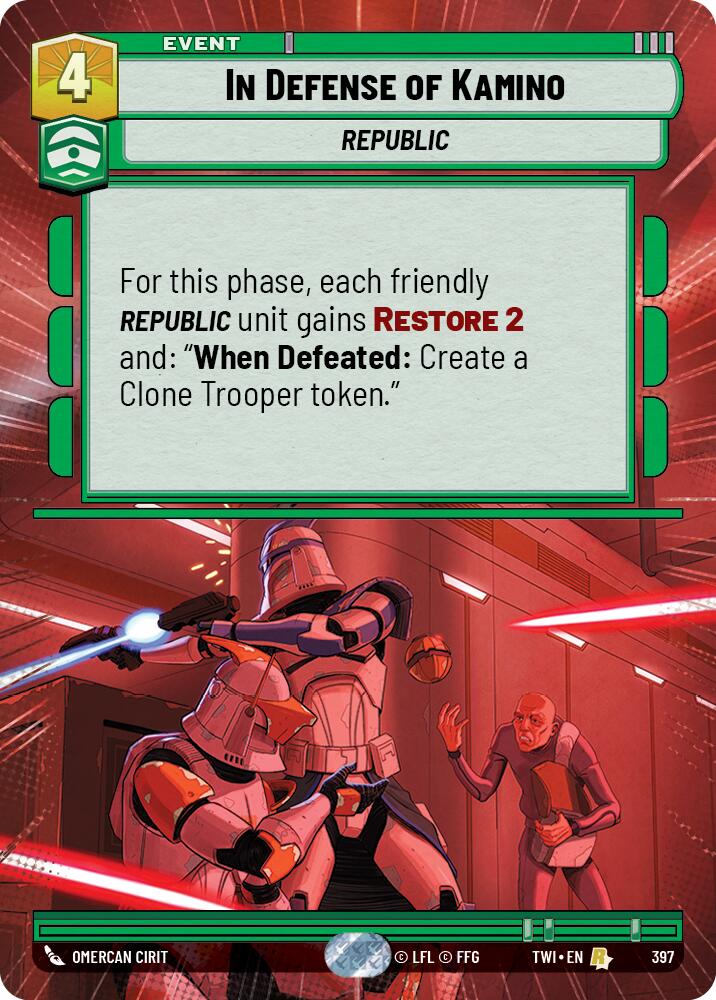 In Defense of Kamino (397) (Hyperspace) (397) [Twilight of the Republic] | Tabernacle Games