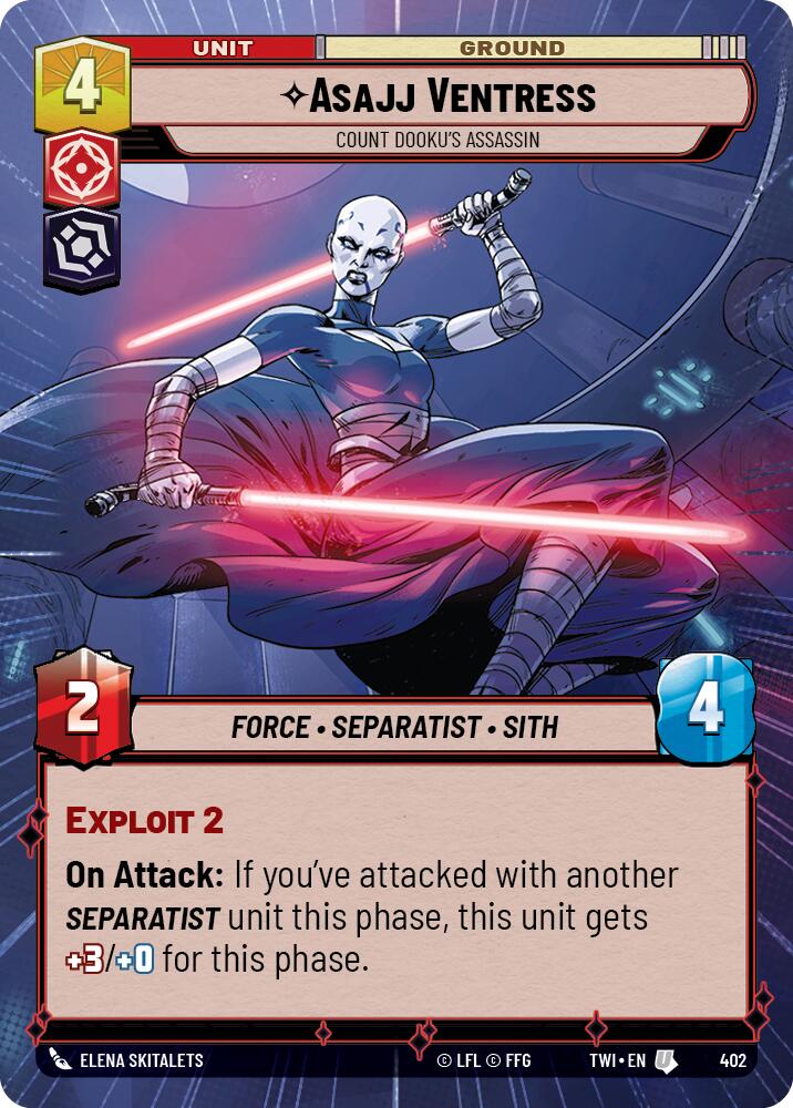Asajj Ventress - Count Dooku's Assassin (402) (Hyperspace) (402) [Twilight of the Republic] | Tabernacle Games