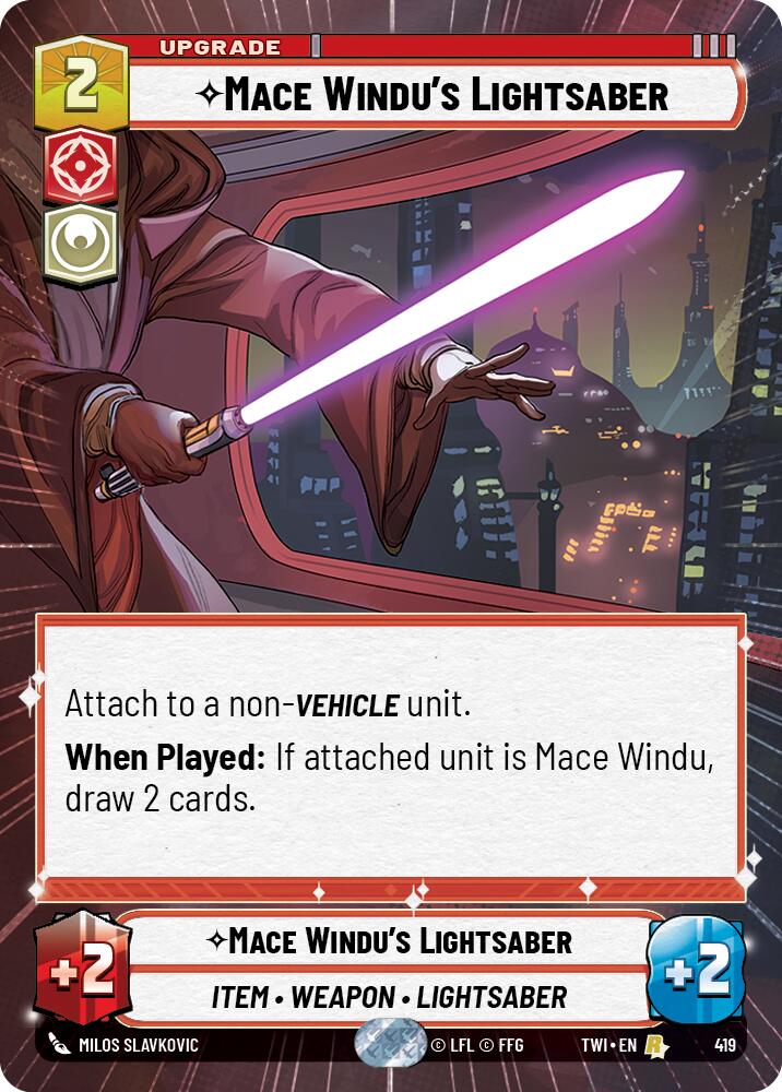 Mace Windu's Lightsaber (419) (Hyperspace) (419) [Twilight of the Republic] | Tabernacle Games