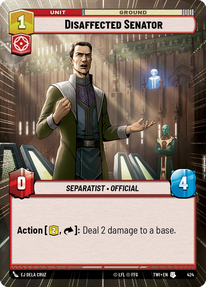 Disaffected Senator (424) (Hyperspace) (424) [Twilight of the Republic] | Tabernacle Games