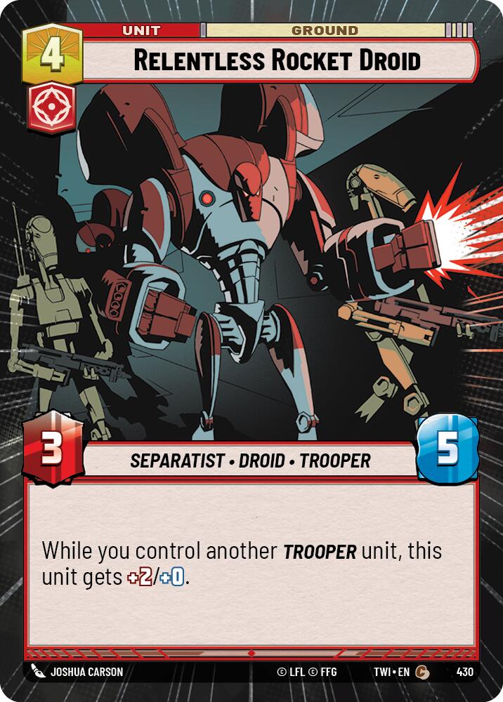 Relentless Rocket Droid (430) (Hyperspace) (430) [Twilight of the Republic] | Tabernacle Games
