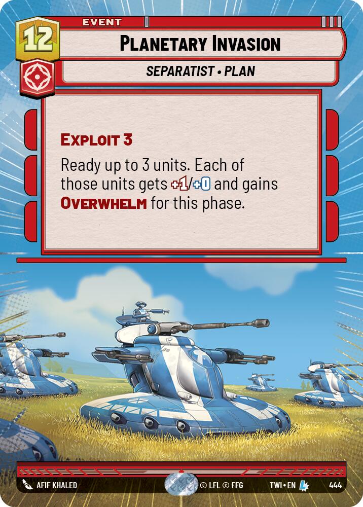 Planetary Invasion (444) (Hyperspace) (444) [Twilight of the Republic] | Tabernacle Games