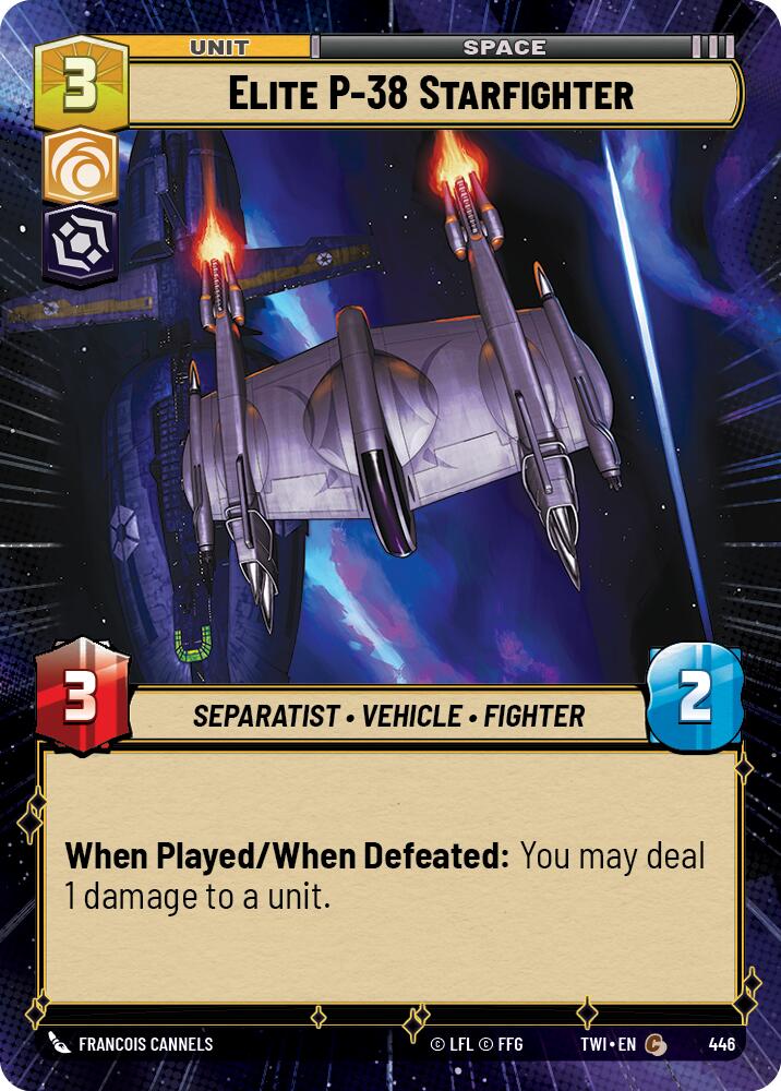Elite P-38 Starfighter (446) (Hyperspace) (446) [Twilight of the Republic] | Tabernacle Games