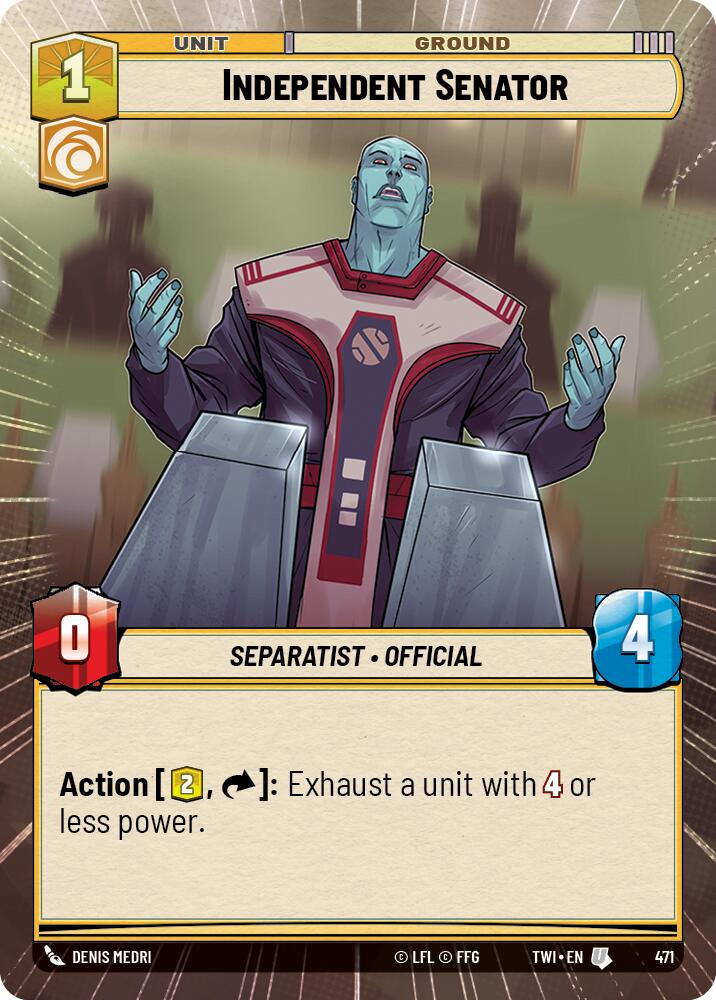 Independent Senator (471) (Hyperspace) (471) [Twilight of the Republic] | Tabernacle Games