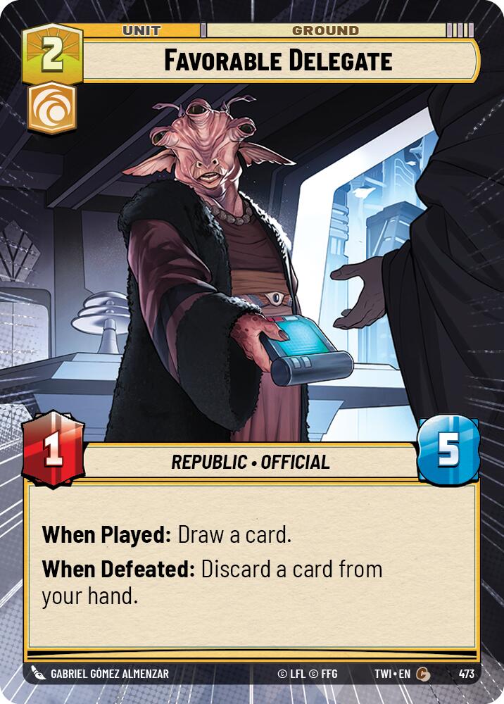 Favorable Delegate (473) (Hyperspace) (473) [Twilight of the Republic] | Tabernacle Games