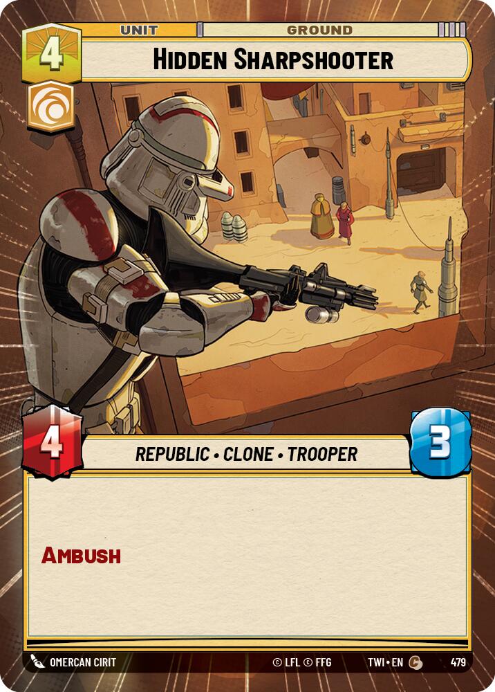 Hidden Sharpshooter (479) (Hyperspace) (479) [Twilight of the Republic] | Tabernacle Games