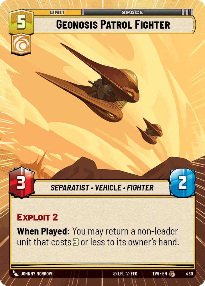 Geonosis Patrol Fighter (480) (Hyperspace) (480) [Twilight of the Republic] | Tabernacle Games