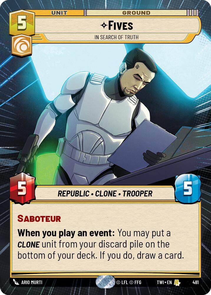 Fives - In Search of Truth (481) (Hyperspace) (481) [Twilight of the Republic] | Tabernacle Games