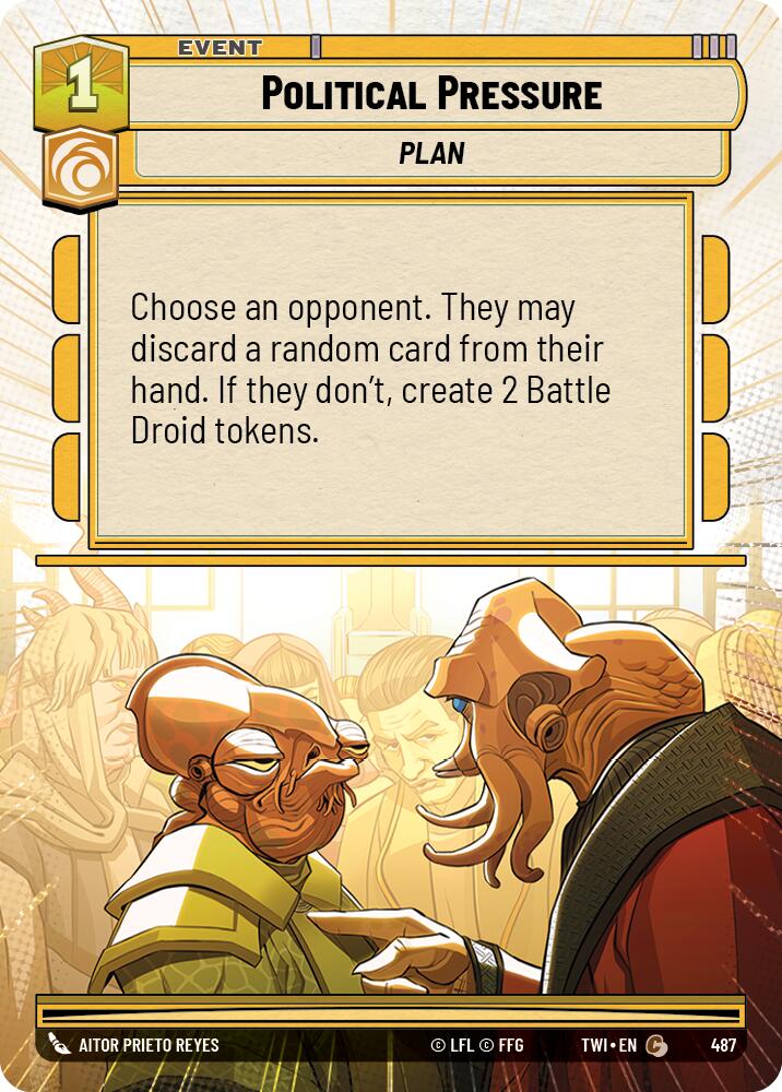 Political Pressure (487) (Hyperspace) (487) [Twilight of the Republic] | Tabernacle Games