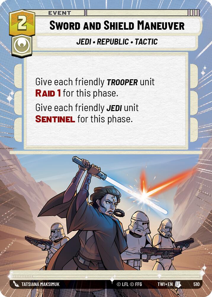 Sword and Shield Maneuver (510) (Hyperspace) (510) [Twilight of the Republic] | Tabernacle Games