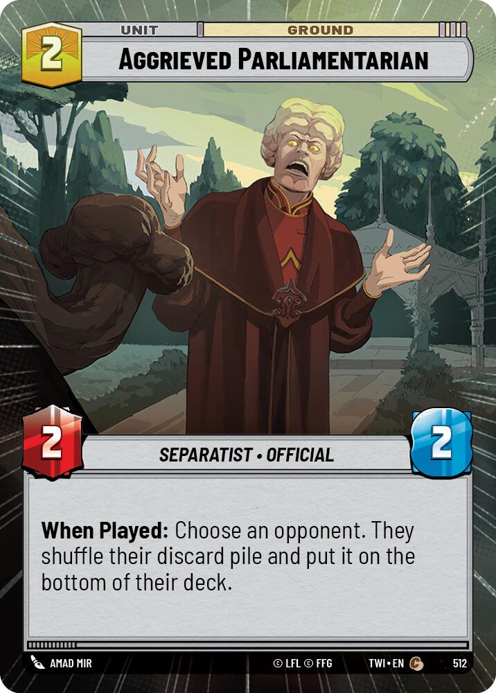 Aggrieved Parliamentarian (512) (Hyperspace) (512) [Twilight of the Republic] | Tabernacle Games