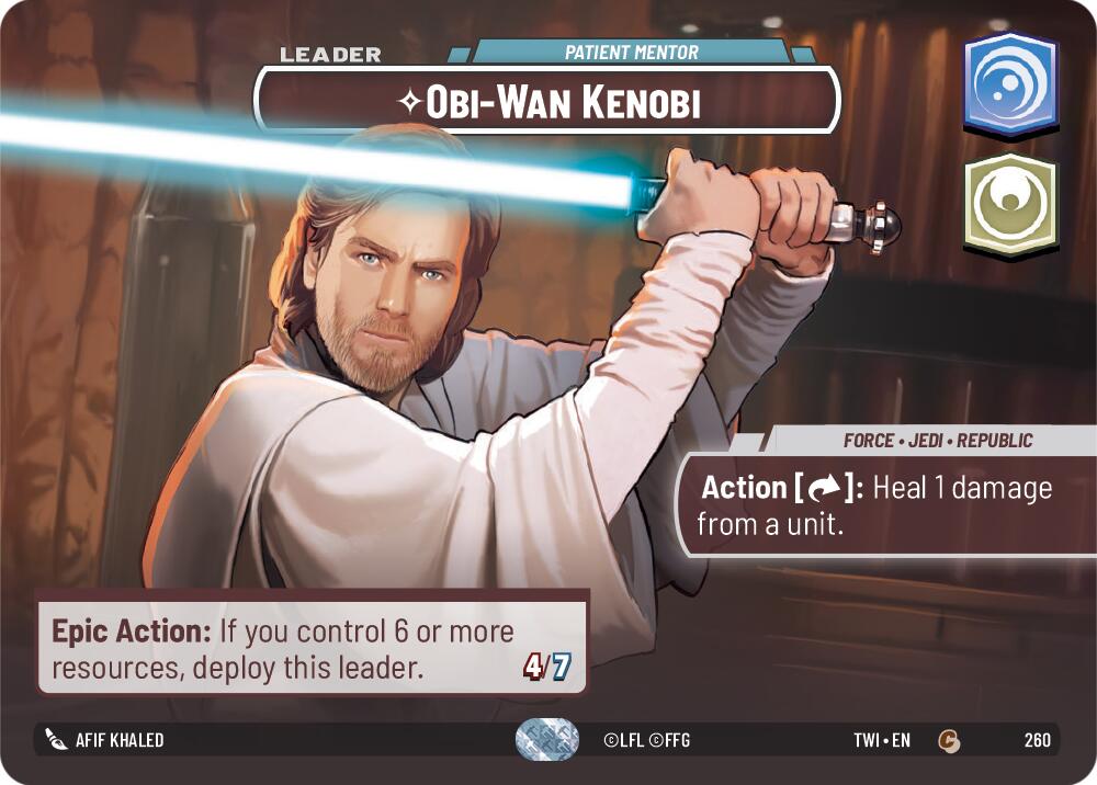 Obi-Wan Kenobi - Patient Mentor (260) (Showcase) (260) [Twilight of the Republic] | Tabernacle Games