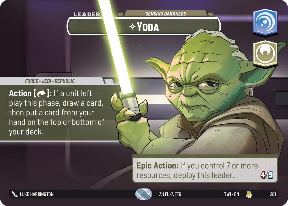 Yoda - Sensing Darkness (261) (Showcase) (261) [Twilight of the Republic] | Tabernacle Games