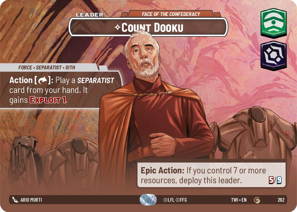 Count Dooku - Face of the Confederacy (262) (Showcase) (262) [Twilight of the Republic] | Tabernacle Games