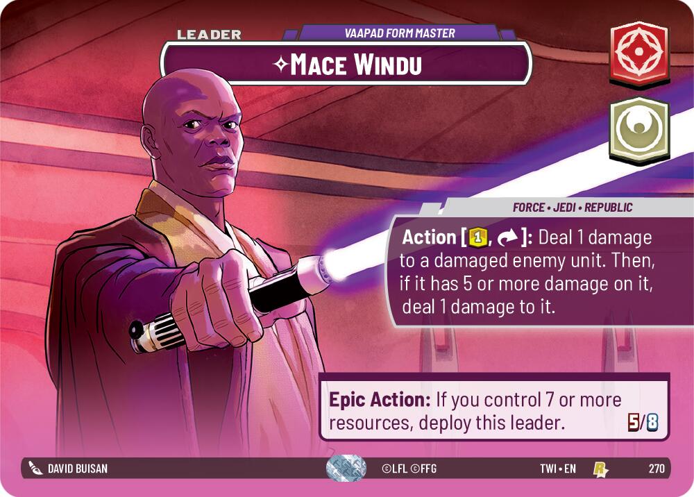 Mace Windu - Vaapad Form Master (270) (Showcase) (270) [Twilight of the Republic] | Tabernacle Games