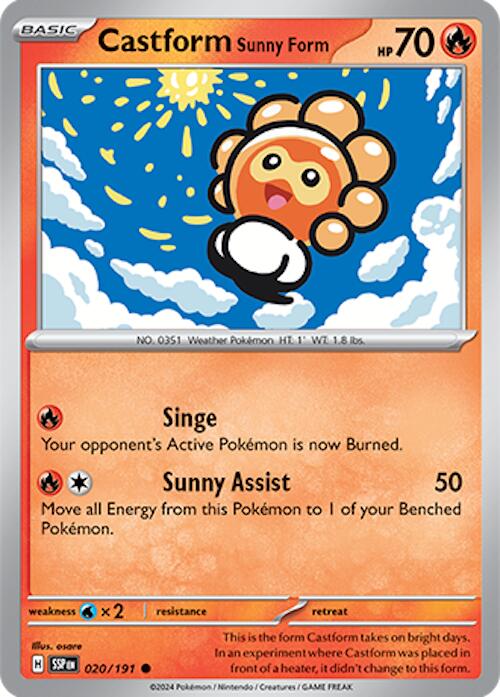 Castform Sunny Form (020/191) [Scarlet & Violet: Surging Sparks] | Tabernacle Games