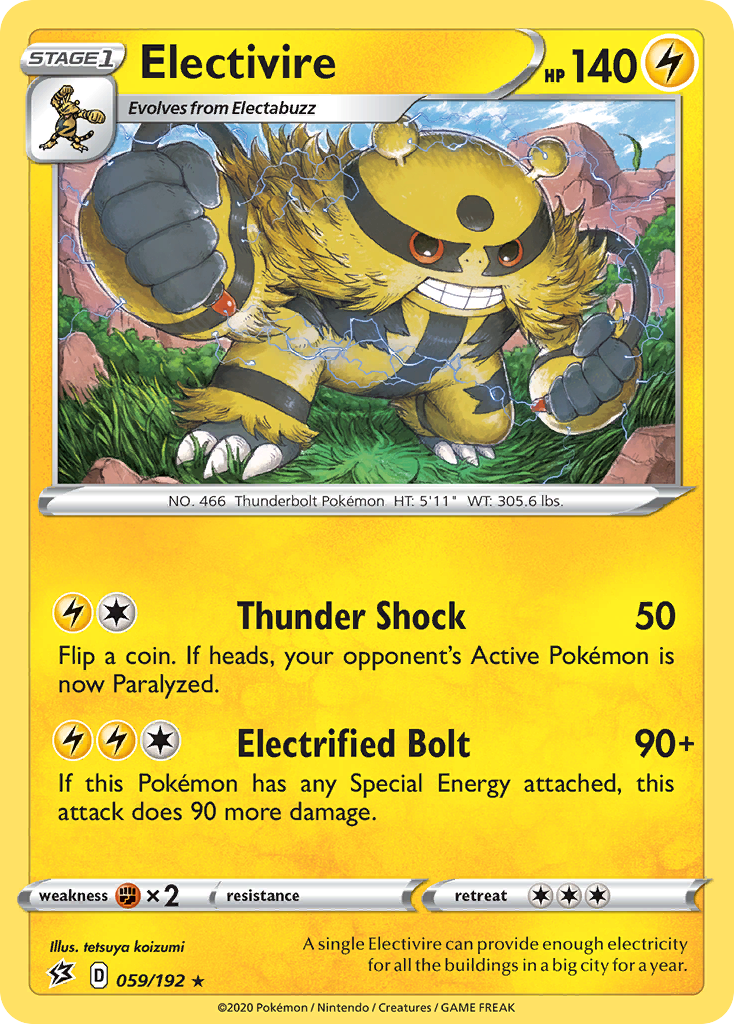 Electivire (059/192) [Sword & Shield: Rebel Clash] | Tabernacle Games