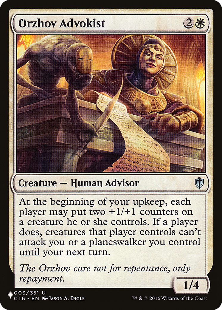 Orzhov Advokist [The List] | Tabernacle Games