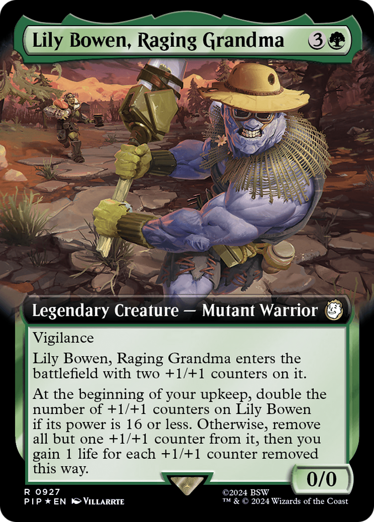 Lily Bowen, Raging Grandma (Extended Art) (Surge Foil) [Fallout] | Tabernacle Games