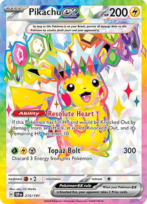 Pikachu ex (219/191) [Scarlet & Violet: Surging Sparks] | Tabernacle Games