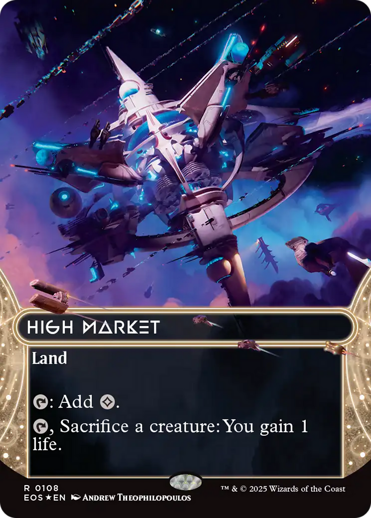 High Market (0108) (Borderless) (Galaxy Foil) [Edge of Eternities: Stellar Sights] | Tabernacle Games