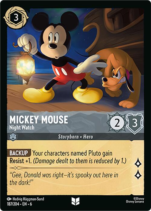 Mickey Mouse - Night Watch (187/204) [Azurite Sea] | Tabernacle Games