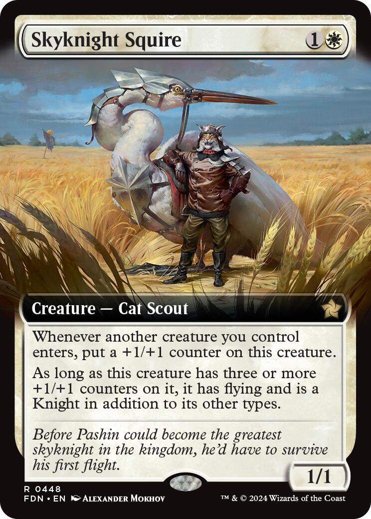 Skyknight Squire (Extended Art) [Foundations] | Tabernacle Games