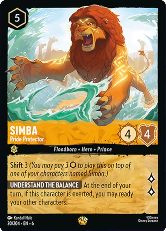 Simba - Pride Protector (20/204) [Azurite Sea] | Tabernacle Games