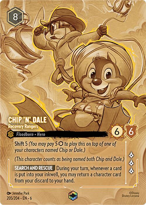 Chip 'n' Dale - Recovery Rangers (Enchanted) (205/204) [Azurite Sea] | Tabernacle Games