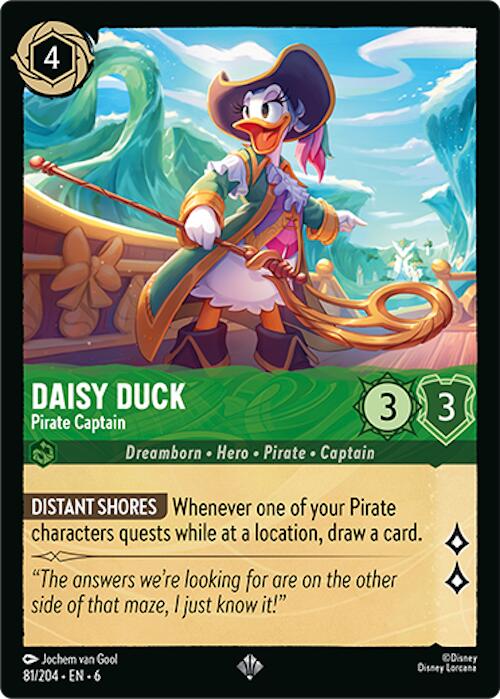 Daisy Duck - Pirate Captain (81/204) [Azurite Sea] | Tabernacle Games