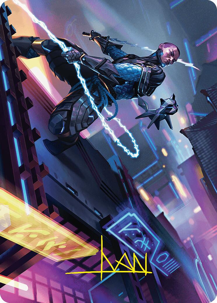 Kaito, Cunning Infiltrator Art Card (51/54) (Gold-Stamped Signature) [Foundations Art Series] | Tabernacle Games