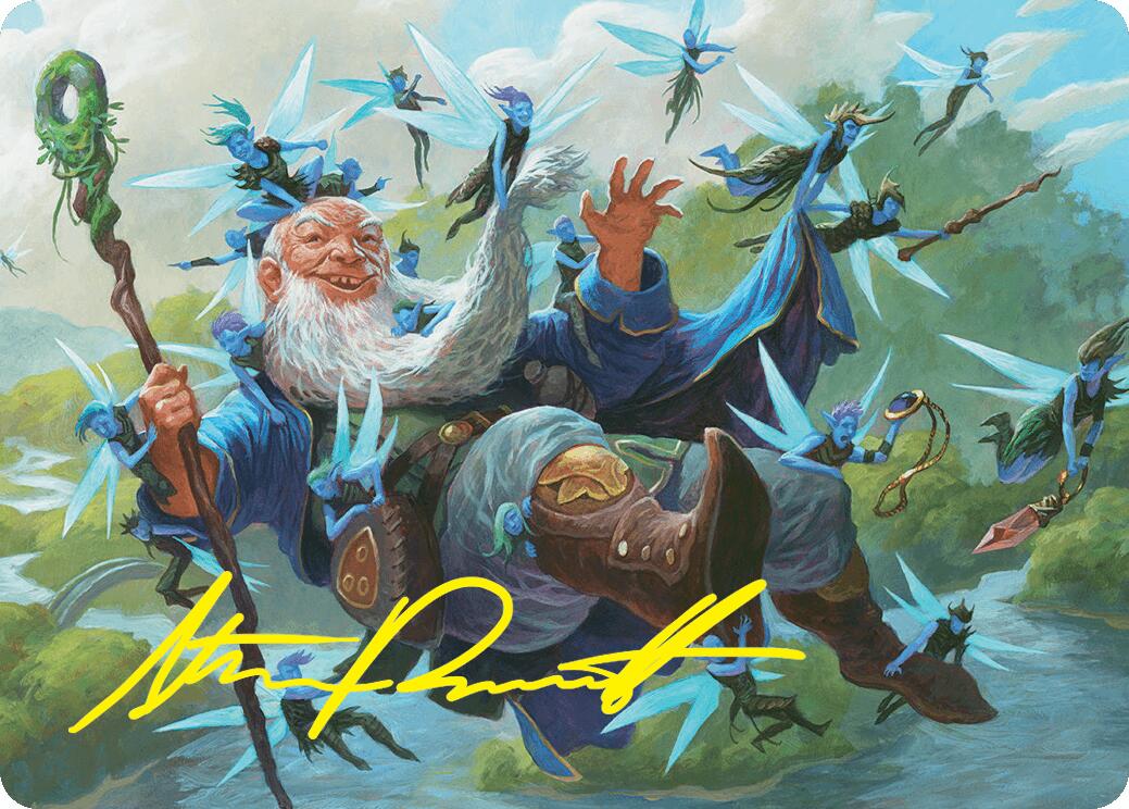 Mischievous Mystic Art Card (7/54) (Gold-Stamped Signature) [Foundations Art Series] | Tabernacle Games