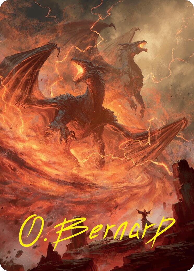 Rite of the Dragoncaller Art Card (38/54) (Gold-Stamped Signature) [Foundations Art Series] | Tabernacle Games