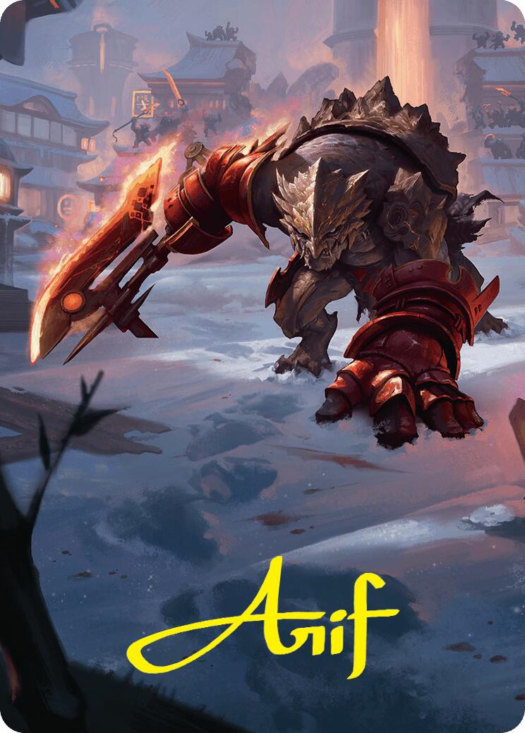 Searslicer Goblin Art Card (39/54) (Gold-Stamped Signature) [Foundations Art Series] | Tabernacle Games