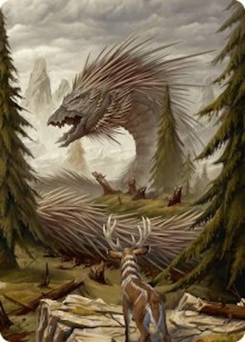 Quilled Greatwurm Art Card (44/54) [Foundations Art Series] | Tabernacle Games