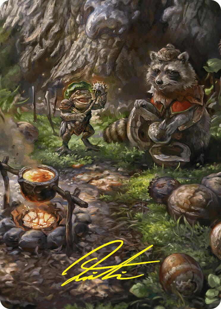 Sylvan Scavenging Art Card (46/54) (Gold-Stamped Signature) [Foundations Art Series] | Tabernacle Games