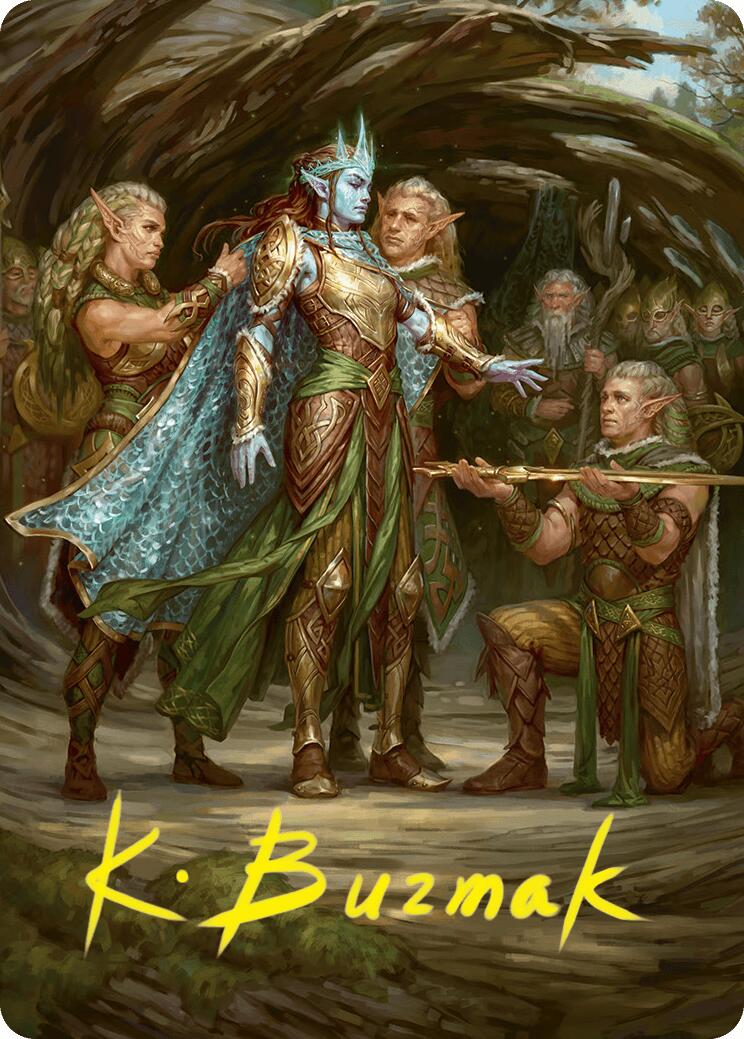 Lathril, Blade of the Elves Art Card (48/54) (Gold-Stamped Signature) [Foundations Art Series] | Tabernacle Games